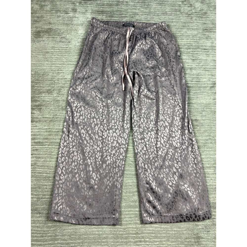 BCBGMAXAZRIA Pajama Set Womens Medium Mauve Leopard Satin Jacquard 2pc Lounge - Picture 9 of 16